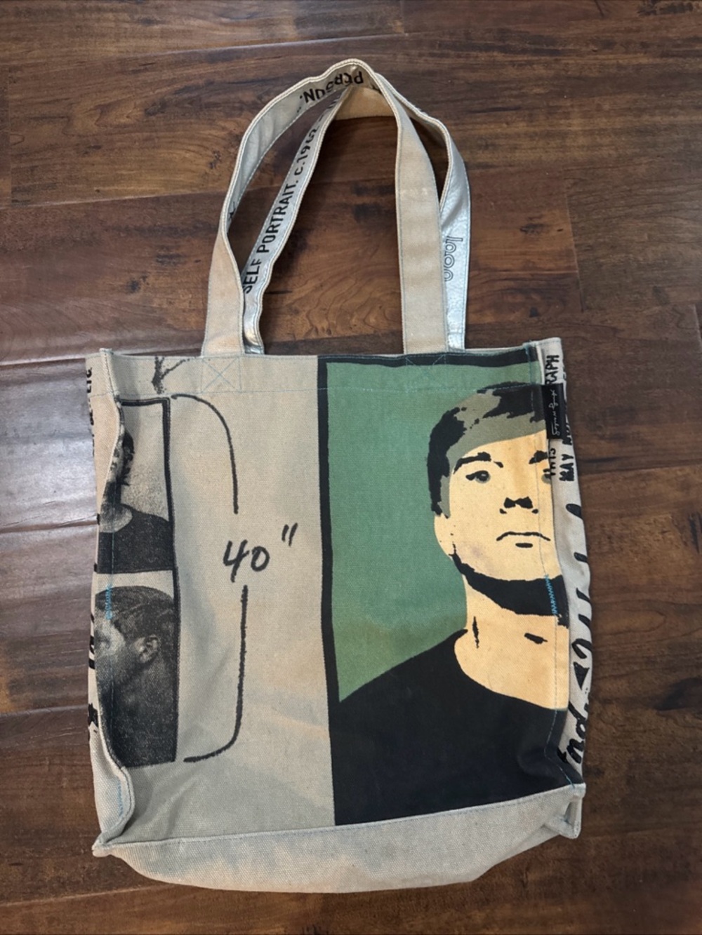 Loop Andy Warhol 1962 Self Portrait Canvas Tote Bag Deeply Superficial Person